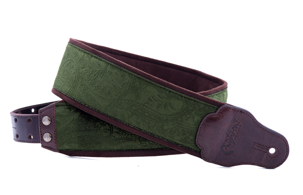 Green guitar strap deals