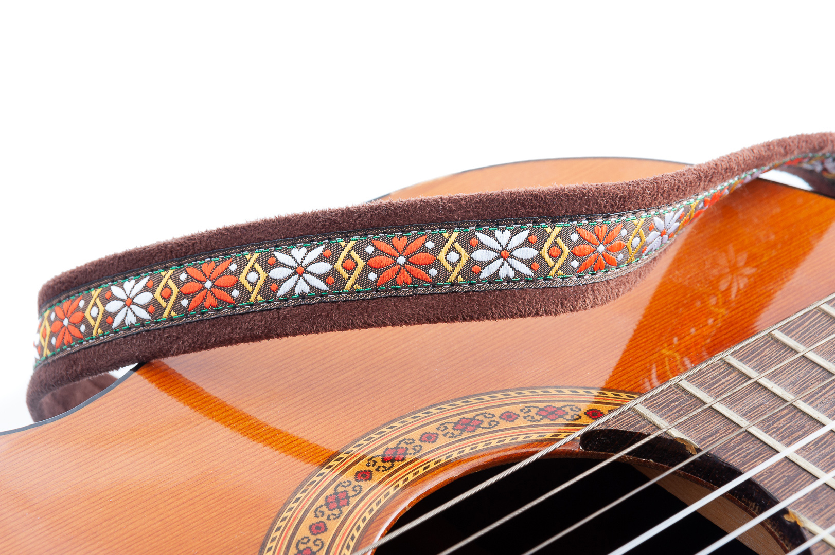 CLASSICAL HOOK RUMBA BROWN classical guitar strap neck lace