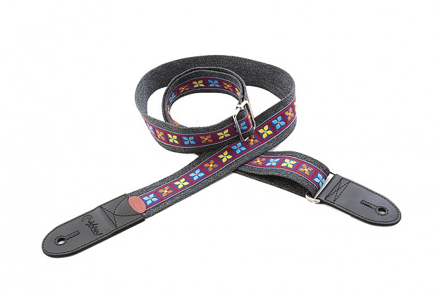 Model EARTH classic strap 5cm wide and made of high quality fabric without leather, lightweight, for expert guitarists and for beginners.