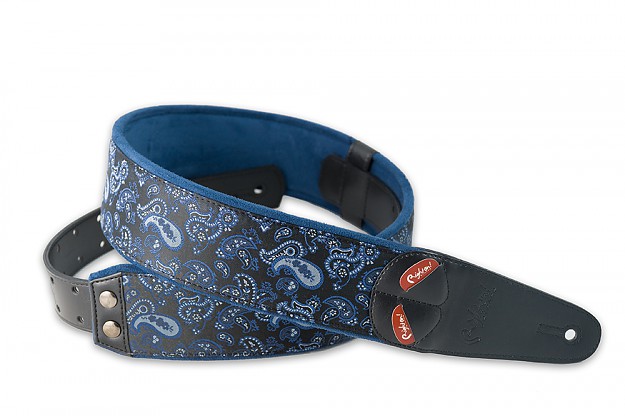 PAISLEY Blue guitar and bass strap