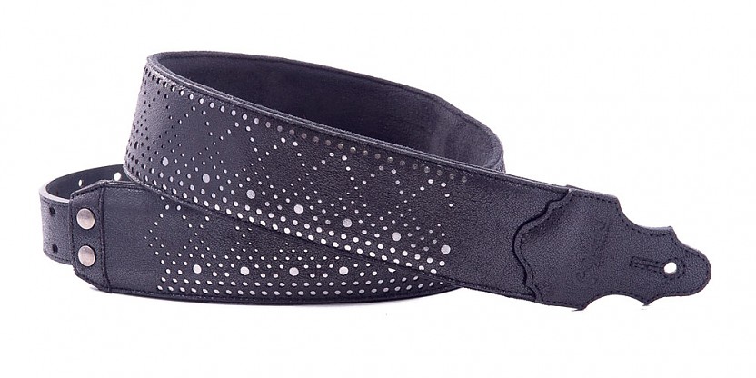 RightOn! Round Black guitar and bass strap