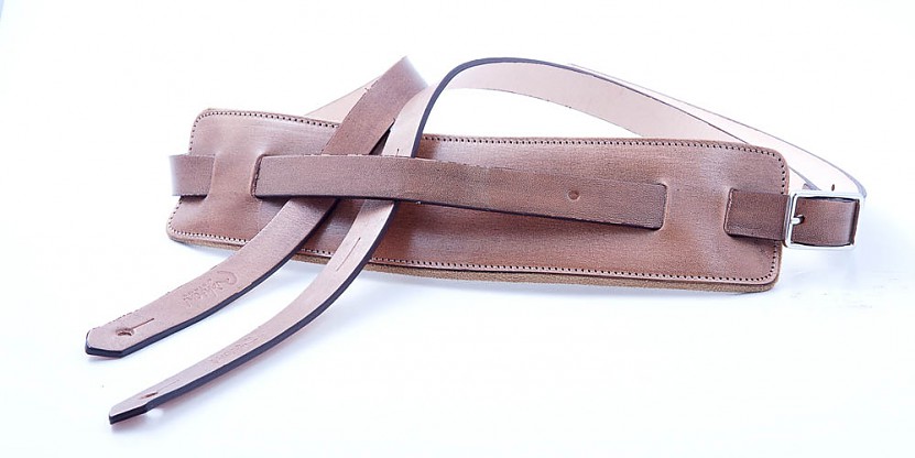 Buckle Front Skinny Leather Guitar Strap