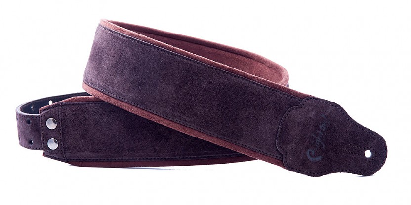Suede Brown Strap | Suede Leather with Dual Pick Holder1