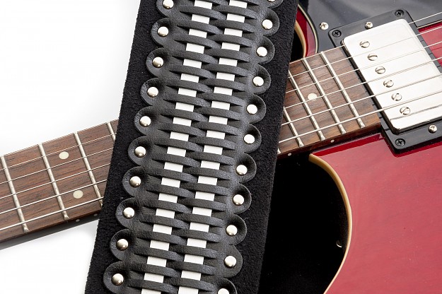 Cherokee Black Wide and Comfortable Guitar and Bass Strap | RightOn! Straps1