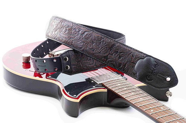 Sangle de guitare en cuir Blackguard Black