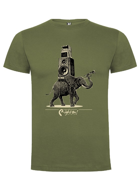 T-shirt Play Loud Elephant Army green
