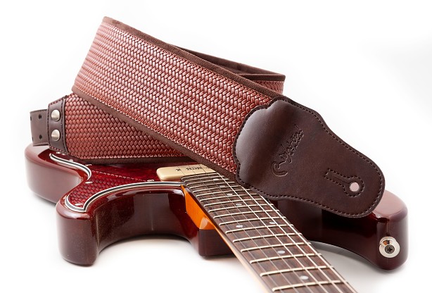Bond-80 Brown Vegan Bass Strap in Synthetic Material | RightOn! Straps1
