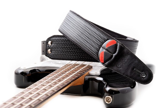 Bond-60 Black Guitar Strap with RAS Adjustment and Vegan Design | RightOn! Straps2