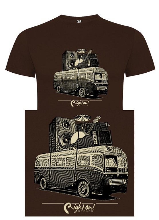 T-shirt Play Loud Bus  Brown
