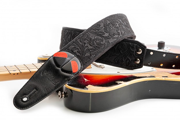 Guitar Strap Sandokan-60 Black | Western Style & Vegan1