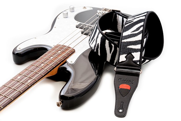 Zebra Guitar Strap in Vegan Faux Leather | RightOn! Straps1