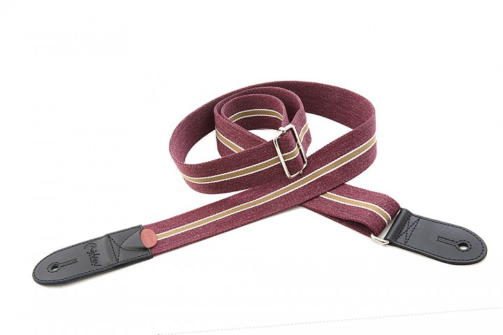 Model ESTORIL RED guitar strap, folk style bass, 4 cm wide, high quality.