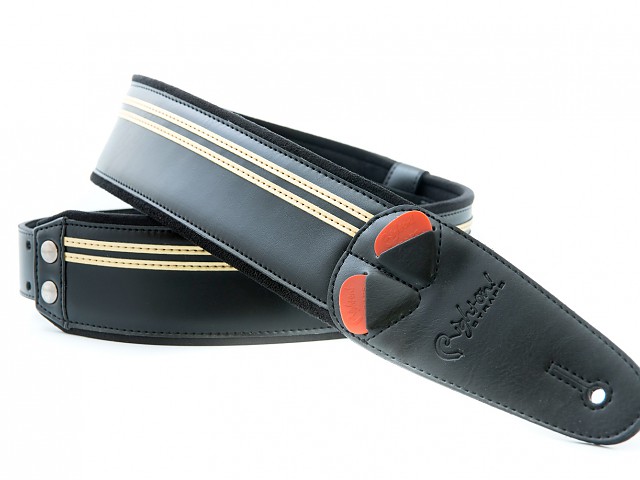 Modelo RACE JPS para guitarra y bajo, John Player Special, negra con dos tiras 