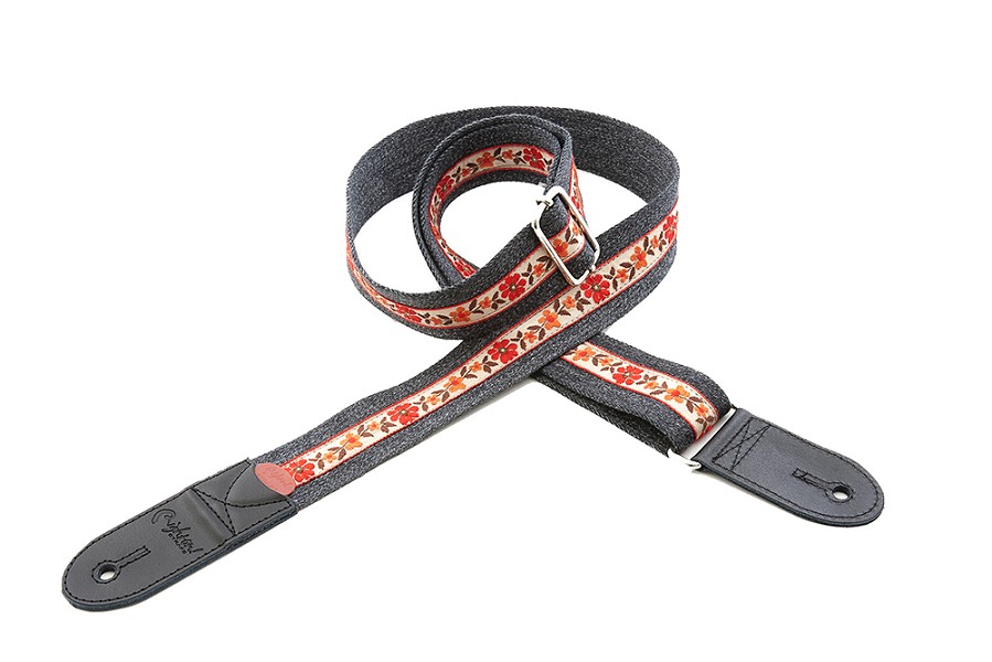 Model FIRE guitar strap, 4 cm wide, high quality.