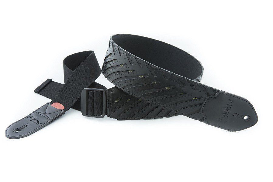 Guitar strap made from an recycled  car tire