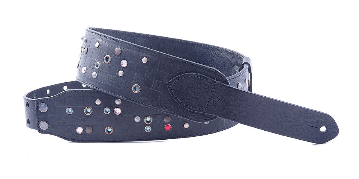 RightOn! Luxury Black Guitar Bass Strap