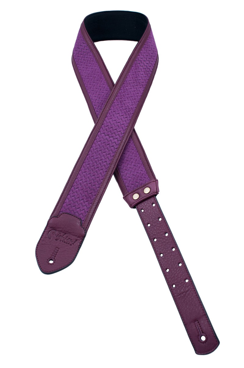 RightOn! Mistery Purple guitar and bass strap