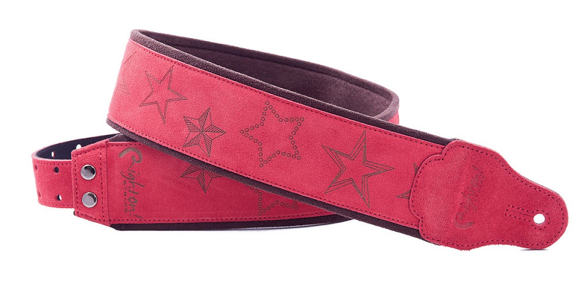 RightOn! Stars Red guitar and bass strap