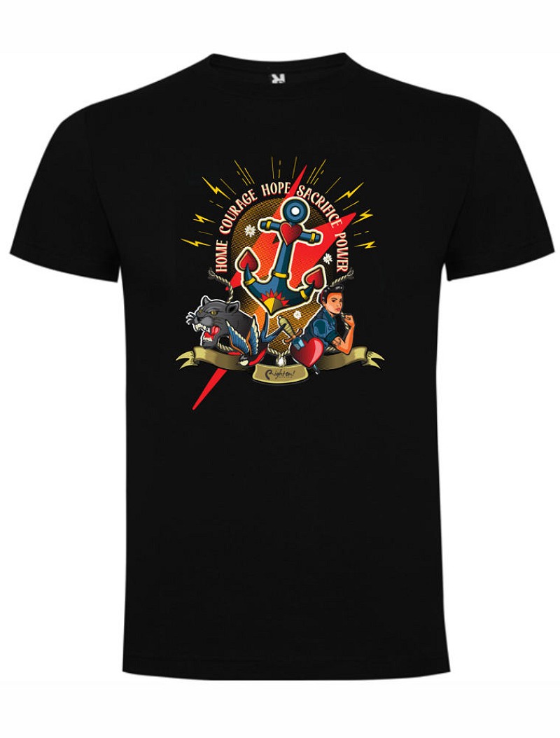 RightOn! Old School black T-shirt Design