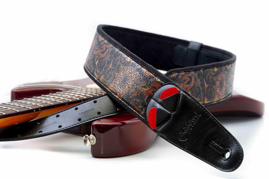 Crunch Black Vegan Guitar Strap, Comfortable and Adjustable | RightOn! Straps1