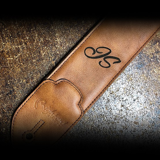 leather strap with laser initials
