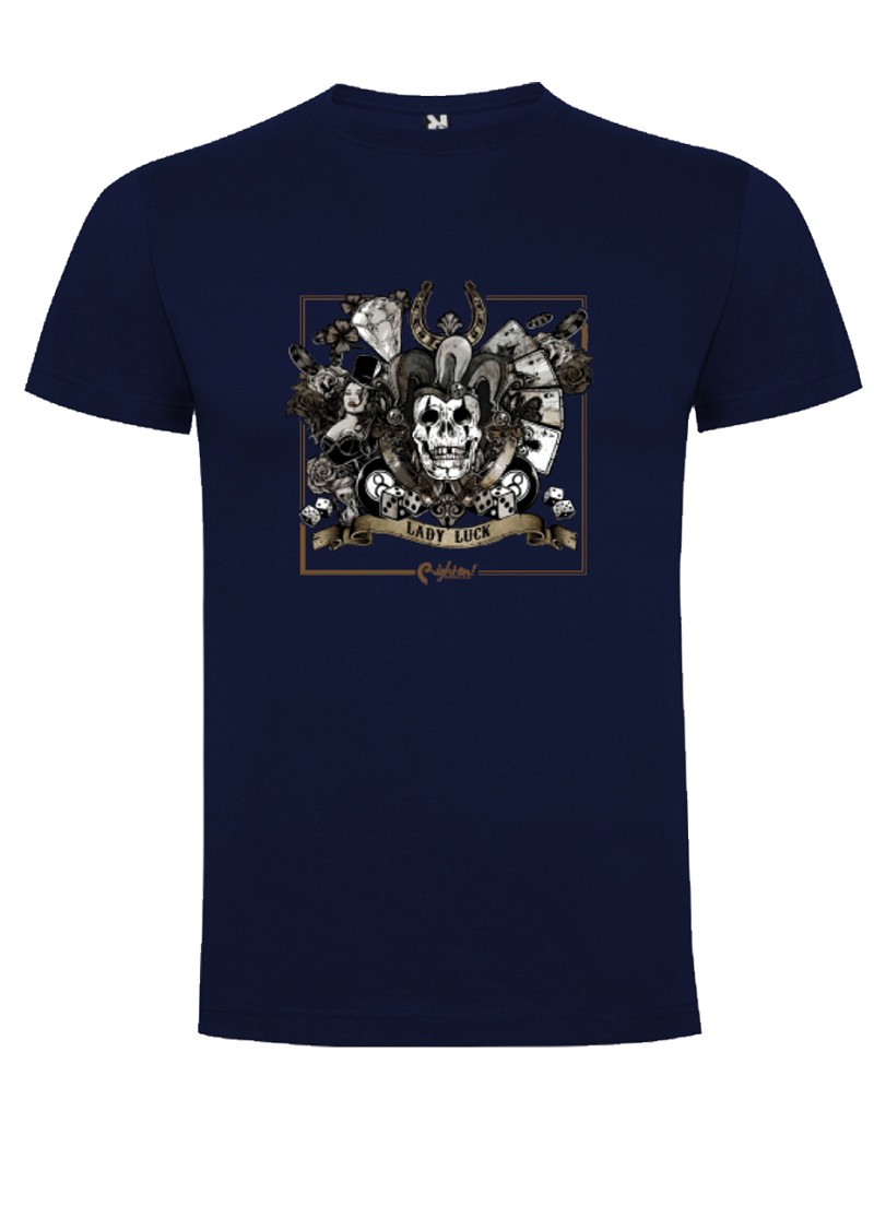 T-shirt Design RightOn! Lady Luck Bleu Marine