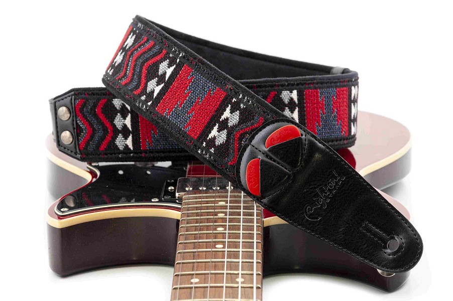 Azteca Black Guitar Strap