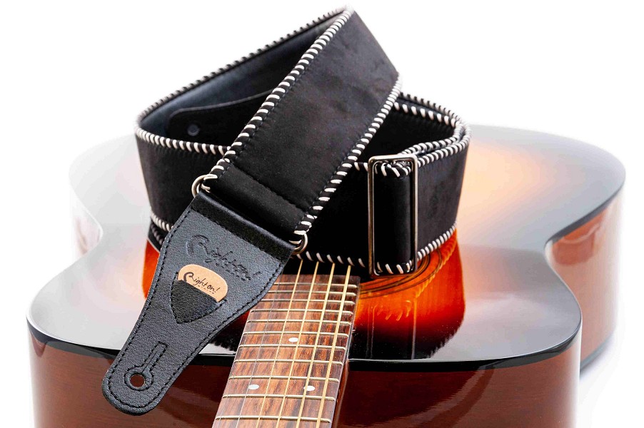 Yeehaw Black Guitar Strap