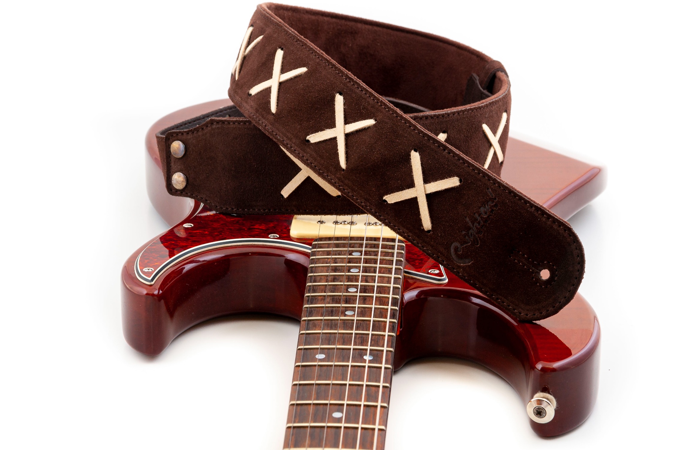 Elastic Guitar Strap with Leather Ends