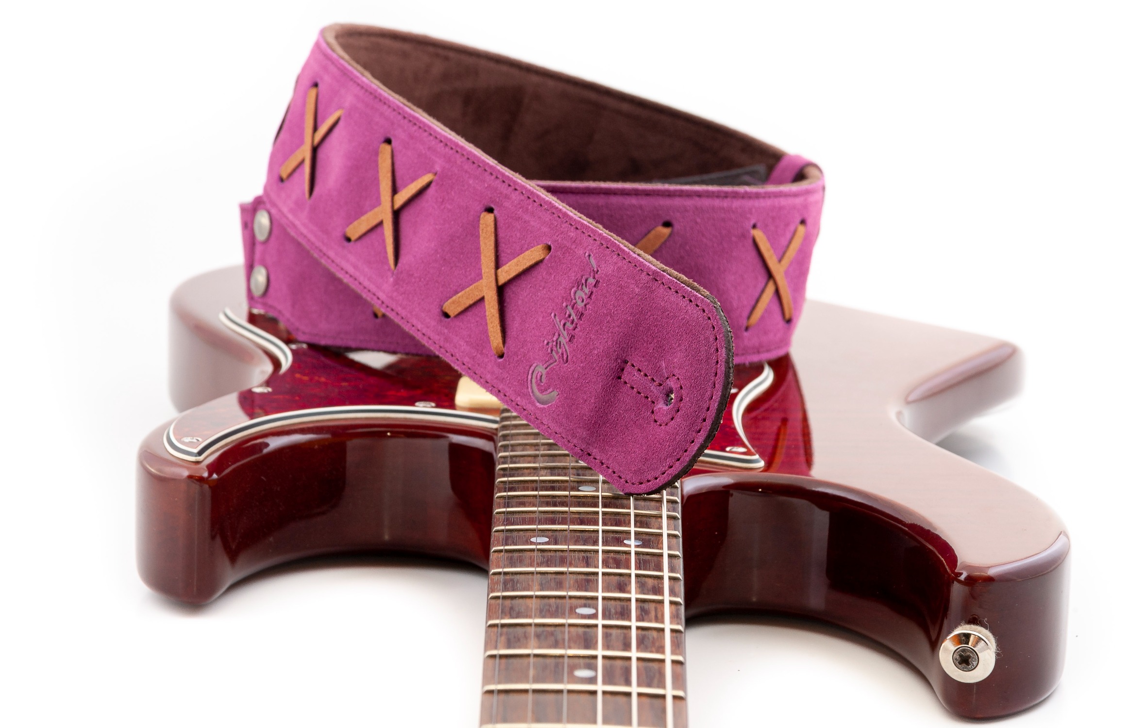 Guitar strap pink