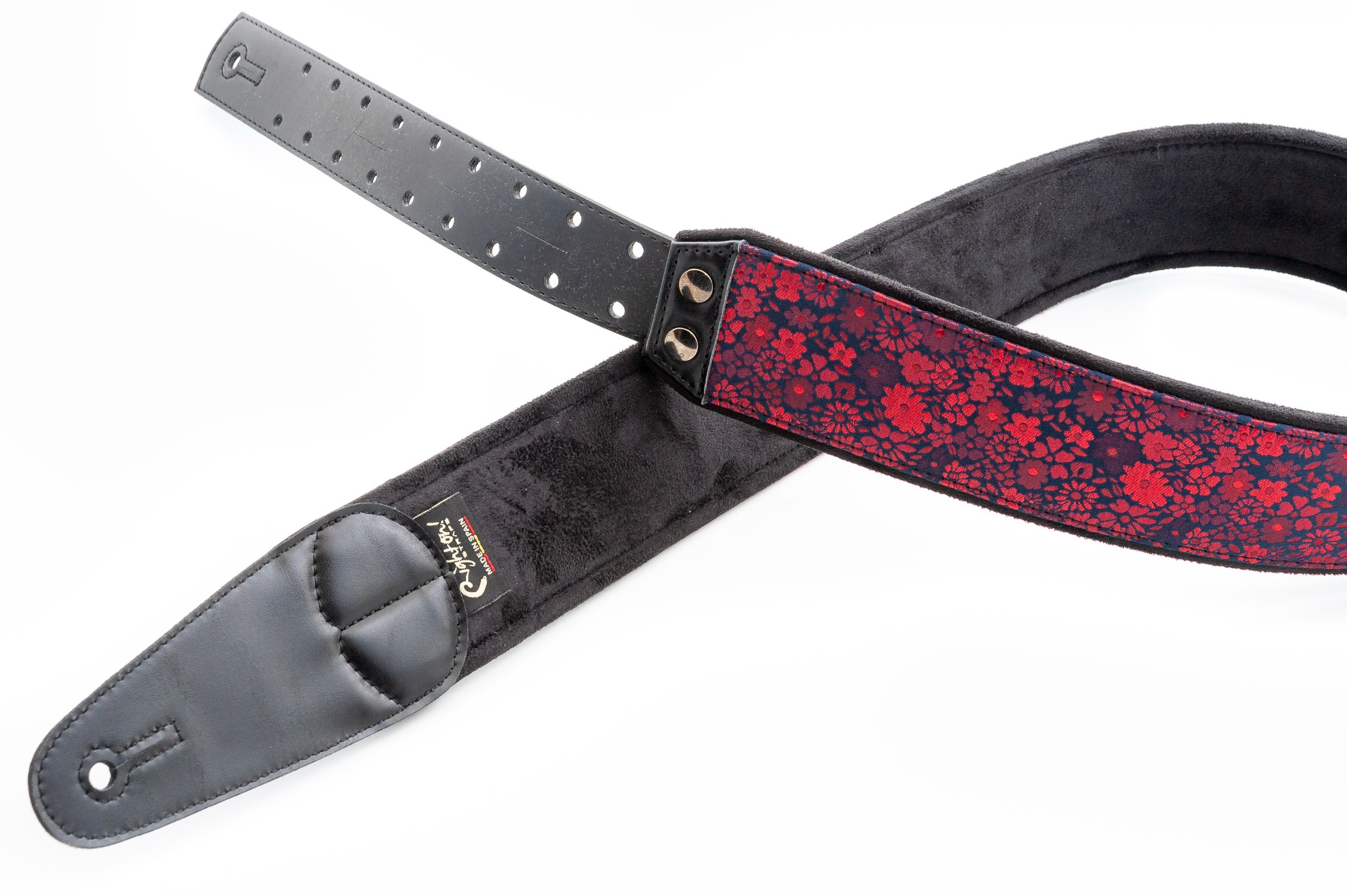 Daisy Red Vegan Guitar Strap Comfortable and Stylish RightOn Straps